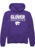 Ques Glover Rally Mens Purple K-State Wildcats NIL Stacked Box Hooded Sweatshirt