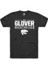 Ques Glover Black K-State Wildcats NIL Stacked Box Short Sleeve T Shirt