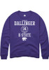 Rebekah Dallinger Rally Mens Purple K-State Wildcats NIL Sport Icon Crew Sweatshirt