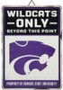 Purple K-State Wildcats Property Of Metal Sign