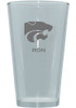 White K-State Wildcats Personalized Laser Etched 17oz Pint Glass