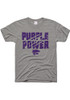 K-State Wildcats Grey Charlie Hustle Tourney Purple Power Short Sleeve Fashion T Shirt
