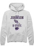 O'shalia Johnson Rally Mens White K-State Wildcats NIL Sport Icon Hooded Sweatshirt