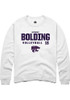 Sydney Bolding Rally Mens White K-State Wildcats NIL Stacked Box Crew Sweatshirt