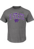 K-State Wildcats Arch Mascot Big and Tall T-Shirt - Charcoal