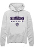 Sophie Simmons Rally Mens White K-State Wildcats NIL Stacked Box Hooded Sweatshirt