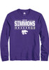 Sophie Simmons Rally Mens Purple K-State Wildcats NIL Stacked Box Tee