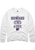 Ryan Howard Rally Mens White K-State Wildcats NIL Sport Icon Crew Sweatshirt