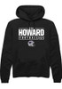 Ryan Howard Rally Mens Black K-State Wildcats NIL Stacked Box Hooded Sweatshirt