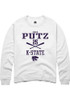 Rohan Putz Rally Mens White K-State Wildcats NIL Sport Icon Crew Sweatshirt