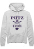 Rohan Putz Rally Mens White K-State Wildcats NIL Sport Icon Hooded Sweatshirt