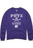 Rohan Putz Rally Mens Purple K-State Wildcats NIL Sport Icon Crew Sweatshirt