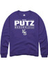 Rohan Putz Rally Mens Purple K-State Wildcats NIL Stacked Box Crew Sweatshirt