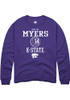 Shaylee Myers Rally Mens Purple K-State Wildcats NIL Sport Icon Crew Sweatshirt