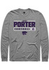 Seth Porter Rally Mens Graphite K-State Wildcats NIL Stacked Box Tee