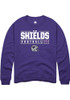 Sam Shields Rally Mens Purple K-State Wildcats NIL Stacked Box Crew Sweatshirt