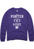 Seth Porter Rally Mens Purple K-State Wildcats NIL Sport Icon Crew Sweatshirt