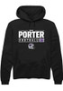 Seth Porter Rally Mens Black K-State Wildcats NIL Stacked Box Hooded Sweatshirt