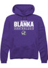Shadryon Blanka Rally Mens Purple K-State Wildcats NIL Stacked Box Hooded Sweatshirt