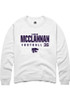 Simon McClannan Rally Mens White K-State Wildcats NIL Stacked Box Crew Sweatshirt