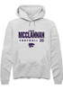 Simon McClannan Rally Mens White K-State Wildcats NIL Stacked Box Hooded Sweatshirt