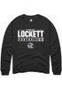 Sterling Lockett Rally Mens Black K-State Wildcats NIL Stacked Box Crew Sweatshirt