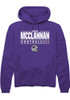 Simon McClannan Rally Mens Purple K-State Wildcats NIL Stacked Box Hooded Sweatshirt