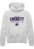 Sterling Lockett Rally Mens White K-State Wildcats NIL Stacked Box Hooded Sweatshirt