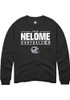 Tyler Nelome Rally Mens Black K-State Wildcats NIL Stacked Box Crew Sweatshirt