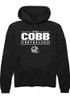 Teagan Cobb Rally Mens Black K-State Wildcats NIL Stacked Box Hooded Sweatshirt