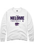 Tyler Nelome Rally Mens White K-State Wildcats NIL Stacked Box Crew Sweatshirt