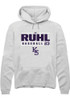 Ty Ruhl Rally Mens White K-State Wildcats NIL Stacked Box Hooded Sweatshirt