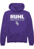 Ty Ruhl Rally Mens Purple K-State Wildcats NIL Stacked Box Hooded Sweatshirt
