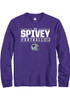 Tre Spivey Rally Mens Purple K-State Wildcats NIL Stacked Box Tee