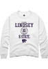 Taymont Lindsey Rally Mens White K-State Wildcats NIL Sport Icon Crew Sweatshirt