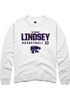 Taymont Lindsey Rally Mens White K-State Wildcats NIL Stacked Box Crew Sweatshirt