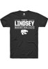 Taymont Lindsey Black K-State Wildcats NIL Stacked Box Short Sleeve T Shirt