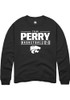 Tylor Perry Rally Mens Black K-State Wildcats NIL Stacked Box Crew Sweatshirt