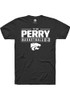 Tylor Perry Black K-State Wildcats NIL Stacked Box Short Sleeve T Shirt