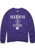 Taryn Sides Rally Mens Purple K-State Wildcats NIL Sport Icon Crew Sweatshirt