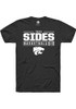 Taryn Sides Black K-State Wildcats NIL Stacked Box Short Sleeve T Shirt