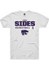 Taryn Sides White K-State Wildcats NIL Stacked Box Short Sleeve T Shirt