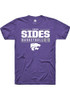 Taryn Sides Purple K-State Wildcats NIL Stacked Box Short Sleeve T Shirt