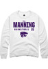 Taj Manning Rally Mens White K-State Wildcats NIL Stacked Box Crew Sweatshirt