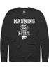 Taj Manning Rally Mens Black K-State Wildcats NIL Sport Icon Tee