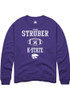 Tyson Struber Rally Mens Purple K-State Wildcats NIL Sport Icon Crew Sweatshirt