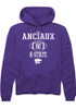 Will Anciaux Rally Mens Purple K-State Wildcats NIL Sport Icon Hooded Sweatshirt