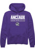 Will Anciaux Rally Mens Purple K-State Wildcats NIL Stacked Box Hooded Sweatshirt