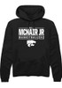 Will McNair Jr. Rally Mens Black K-State Wildcats NIL Stacked Box Hooded Sweatshirt