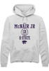 Will McNair Jr. Rally Mens White K-State Wildcats NIL Sport Icon Hooded Sweatshirt
